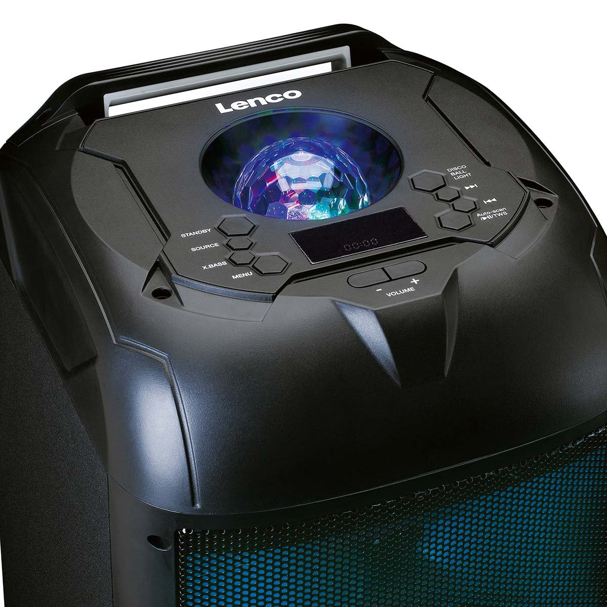Party Speaker with LED Lights & Disco Ball, 150W RMS