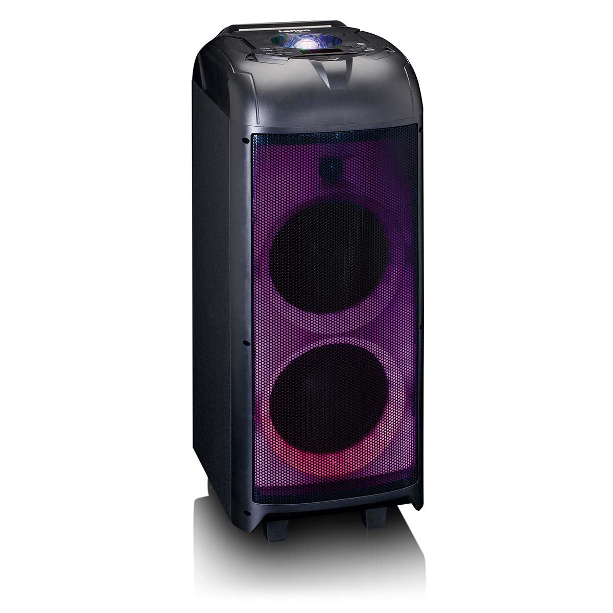 Party Speaker with LED Lights & Disco Ball, 150W RMS