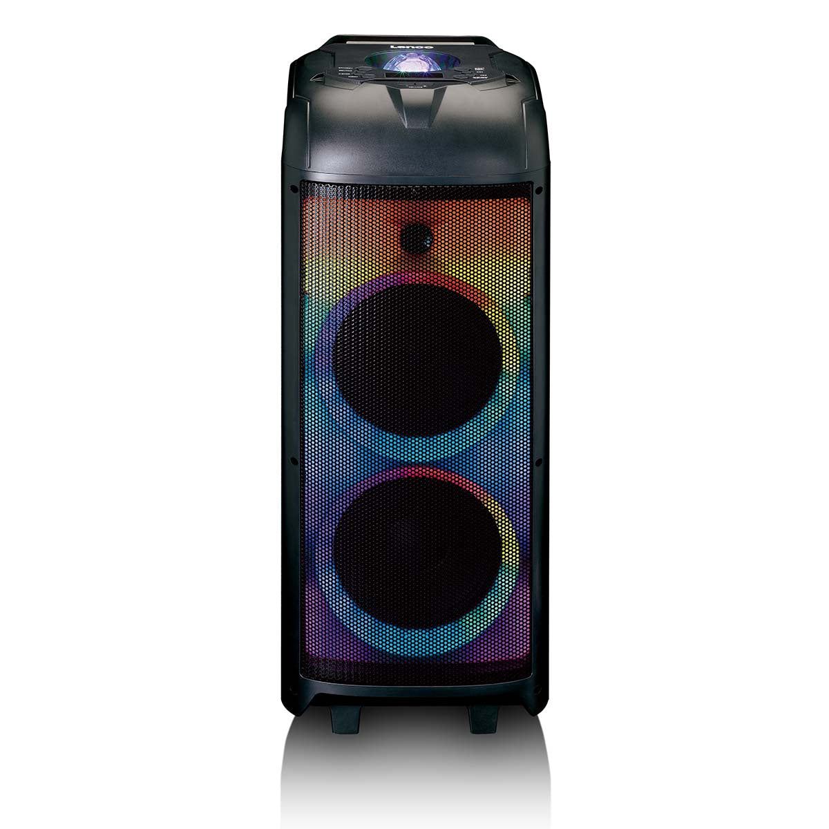 Party Speaker with LED Lights & Disco Ball, 150W RMS