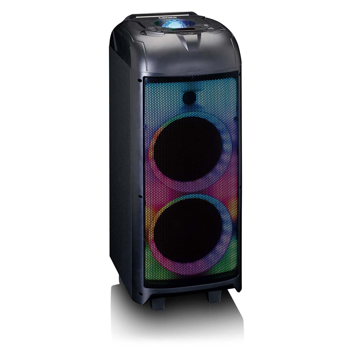Party Speaker with LED Lights & Disco Ball, 150W RMS