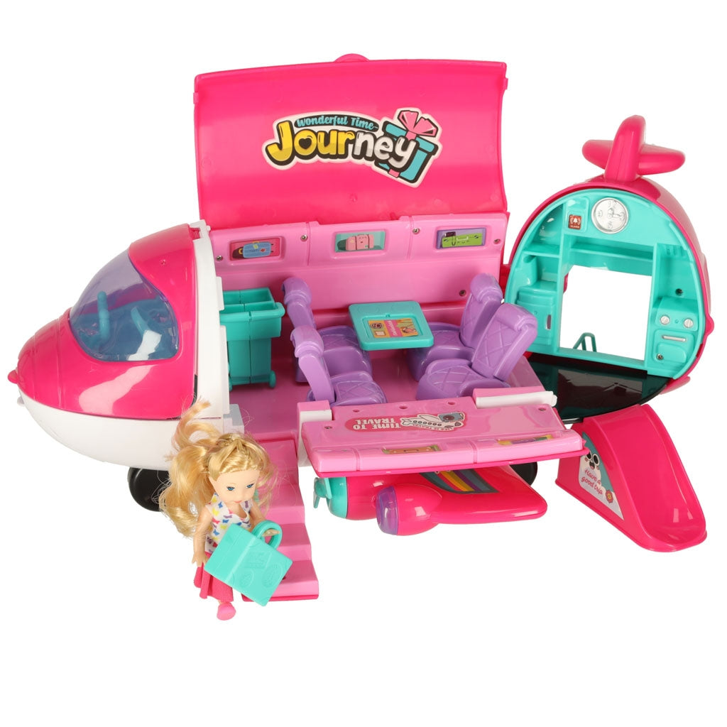 Passenger Doll Plane with 2-in-1 Folding Accessories