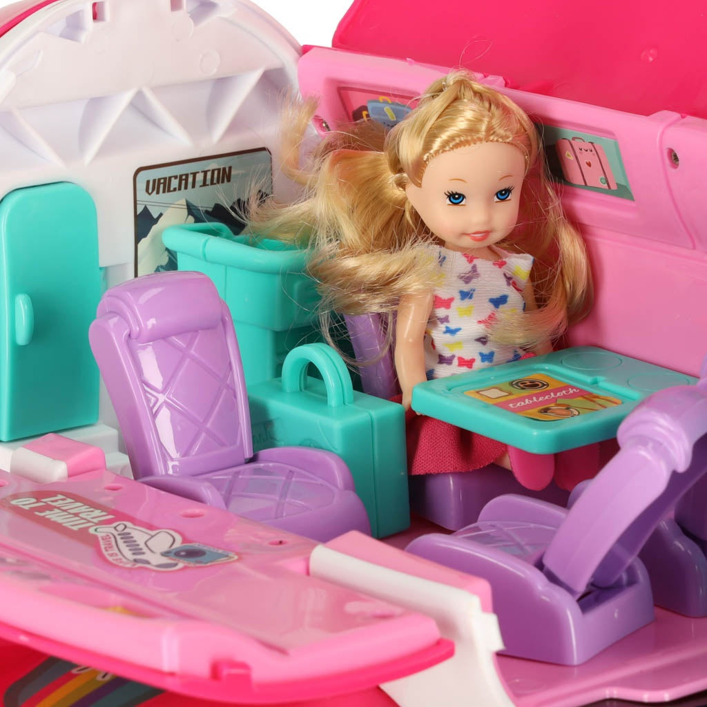 Passenger Doll Plane with 2-in-1 Folding Accessories
