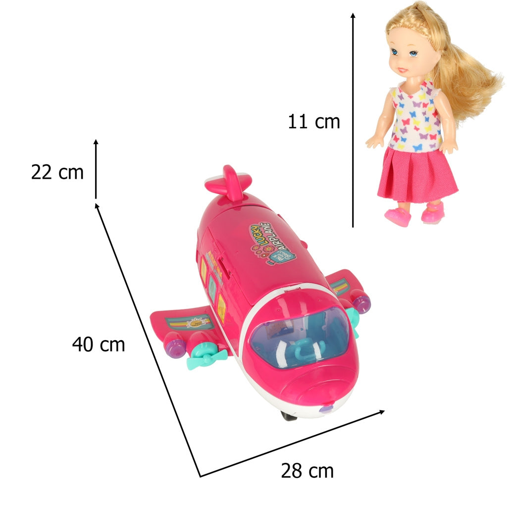 Passenger Doll Plane with 2-in-1 Folding Accessories