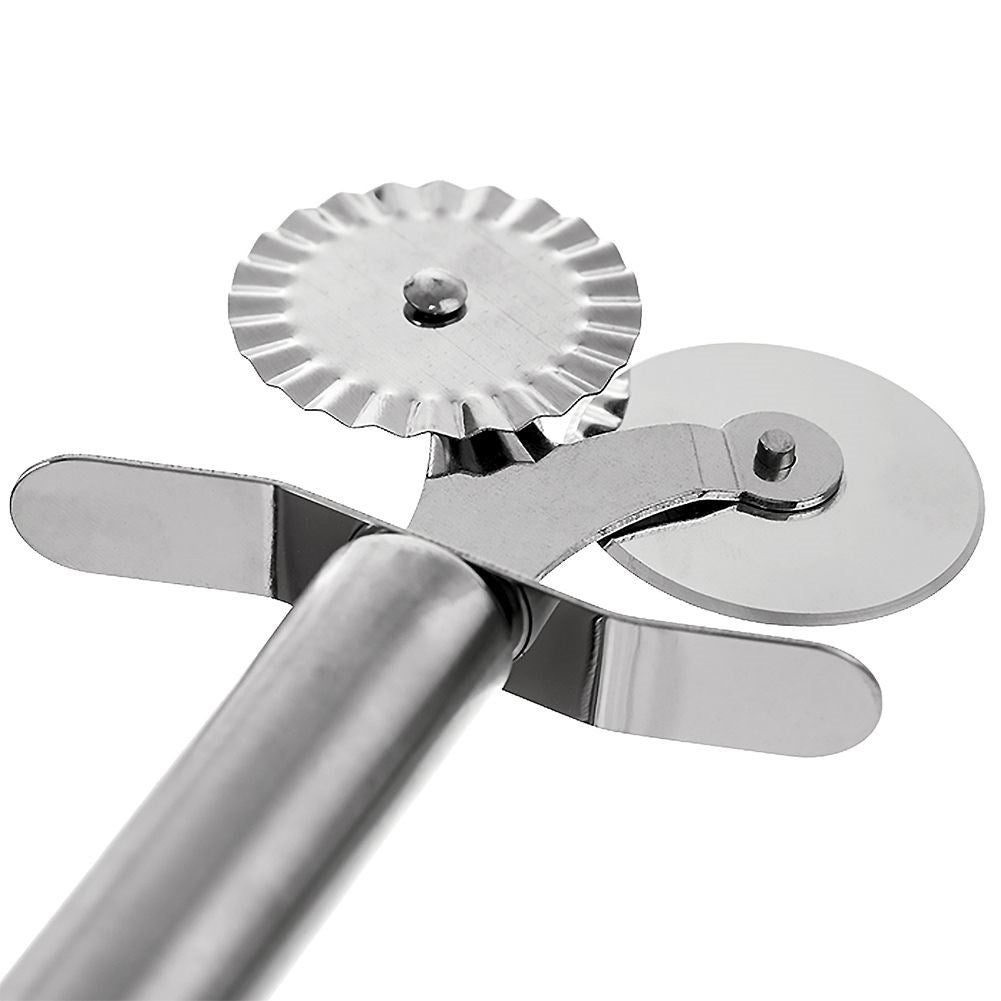 Pasta and Ravioli Tools with Smooth and Waffled Steel Blades