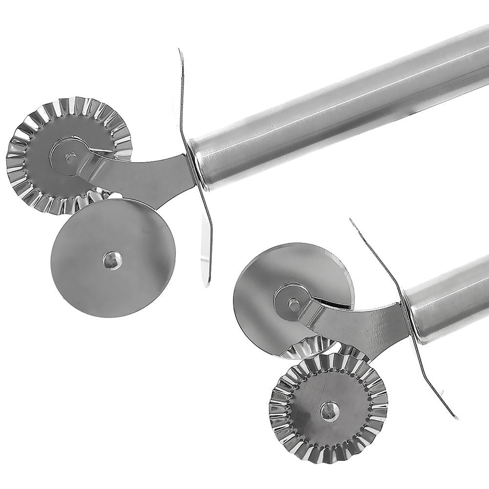 Pasta and Ravioli Tools with Smooth and Waffled Steel Blades