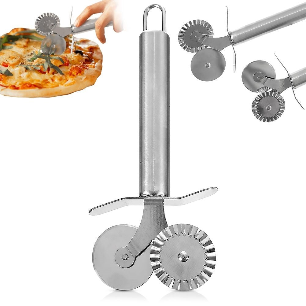 Pasta and Ravioli Tools with Smooth and Waffled Steel Blades