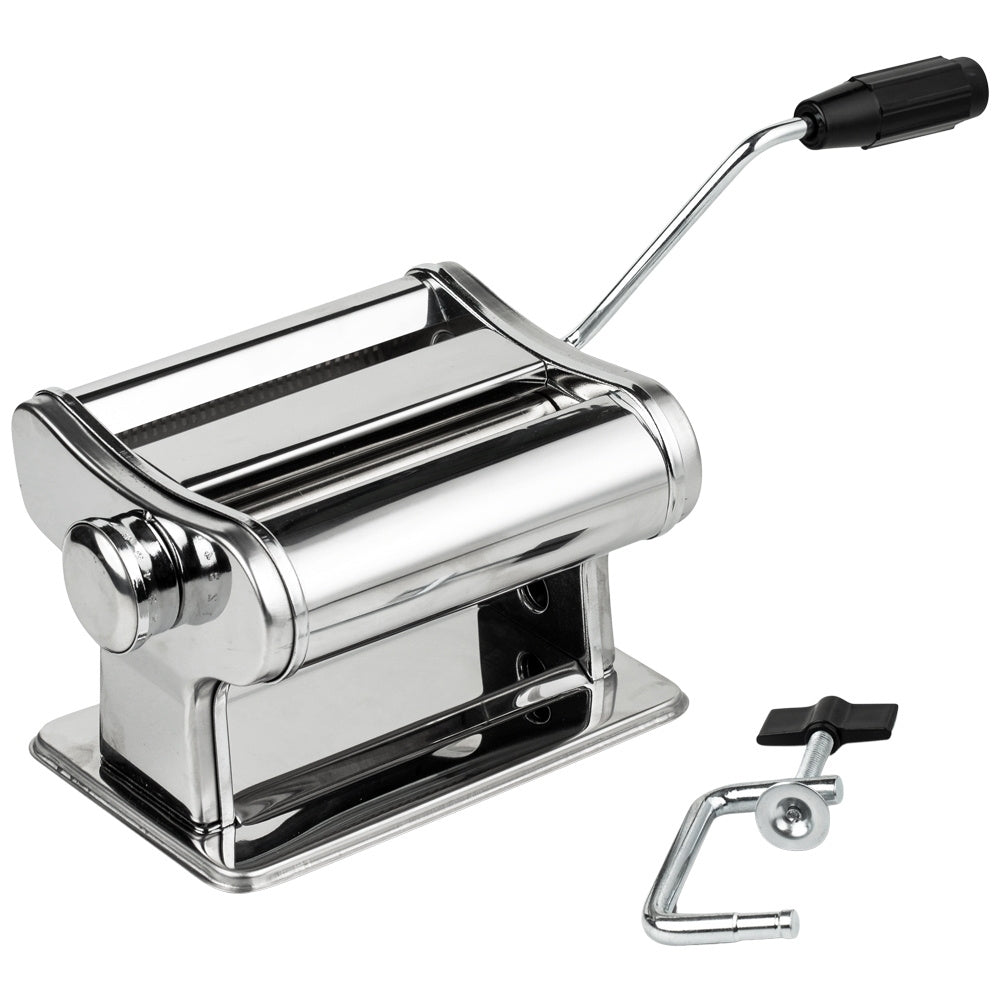 Pasta machine for rolling and cutting homemade pasta