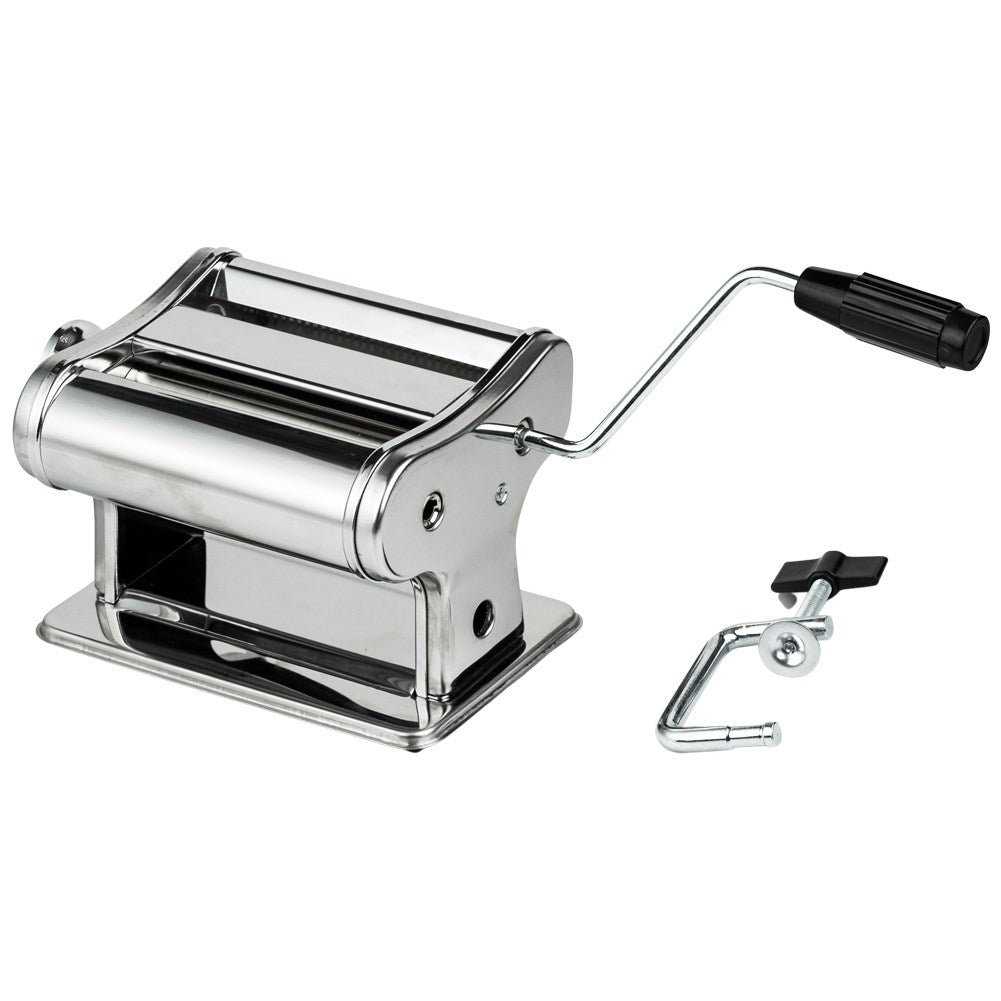 Pasta machine for rolling and cutting homemade pasta