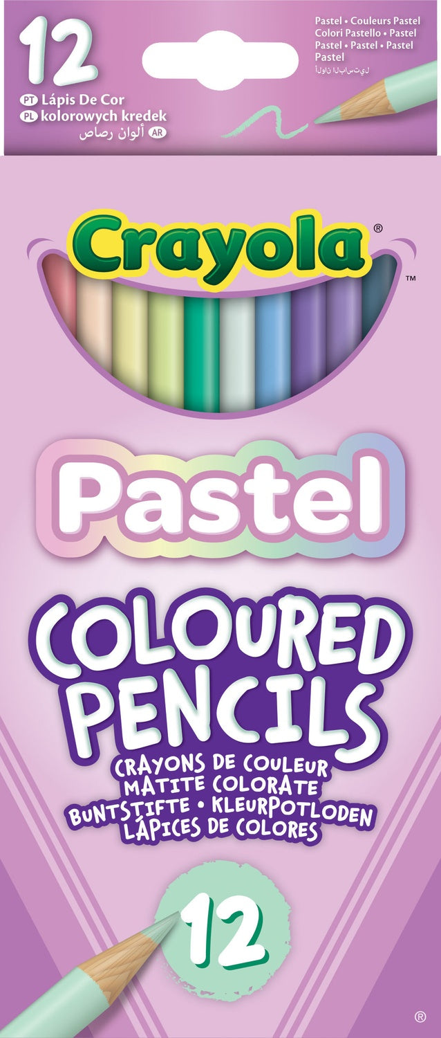 Pastel Colored Pencils, 12 Pack, Smooth Drawing