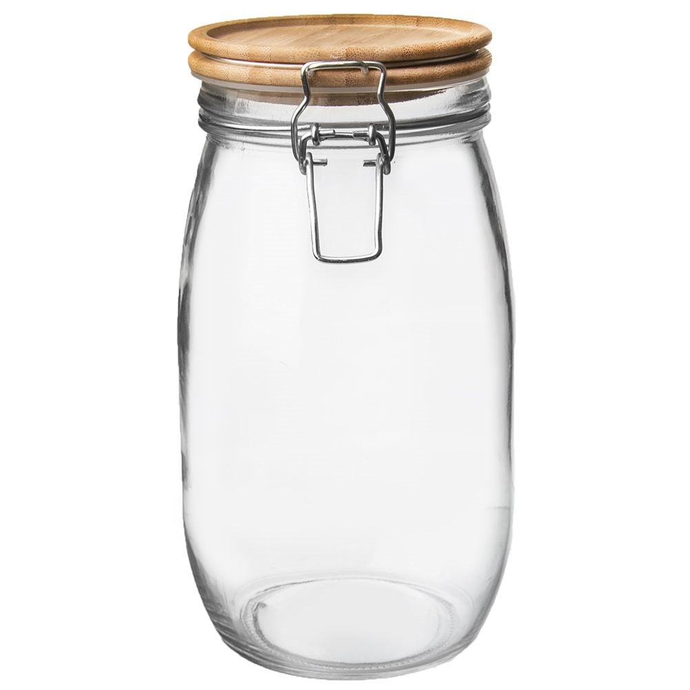 Patent glass jar with clip 2.3 l