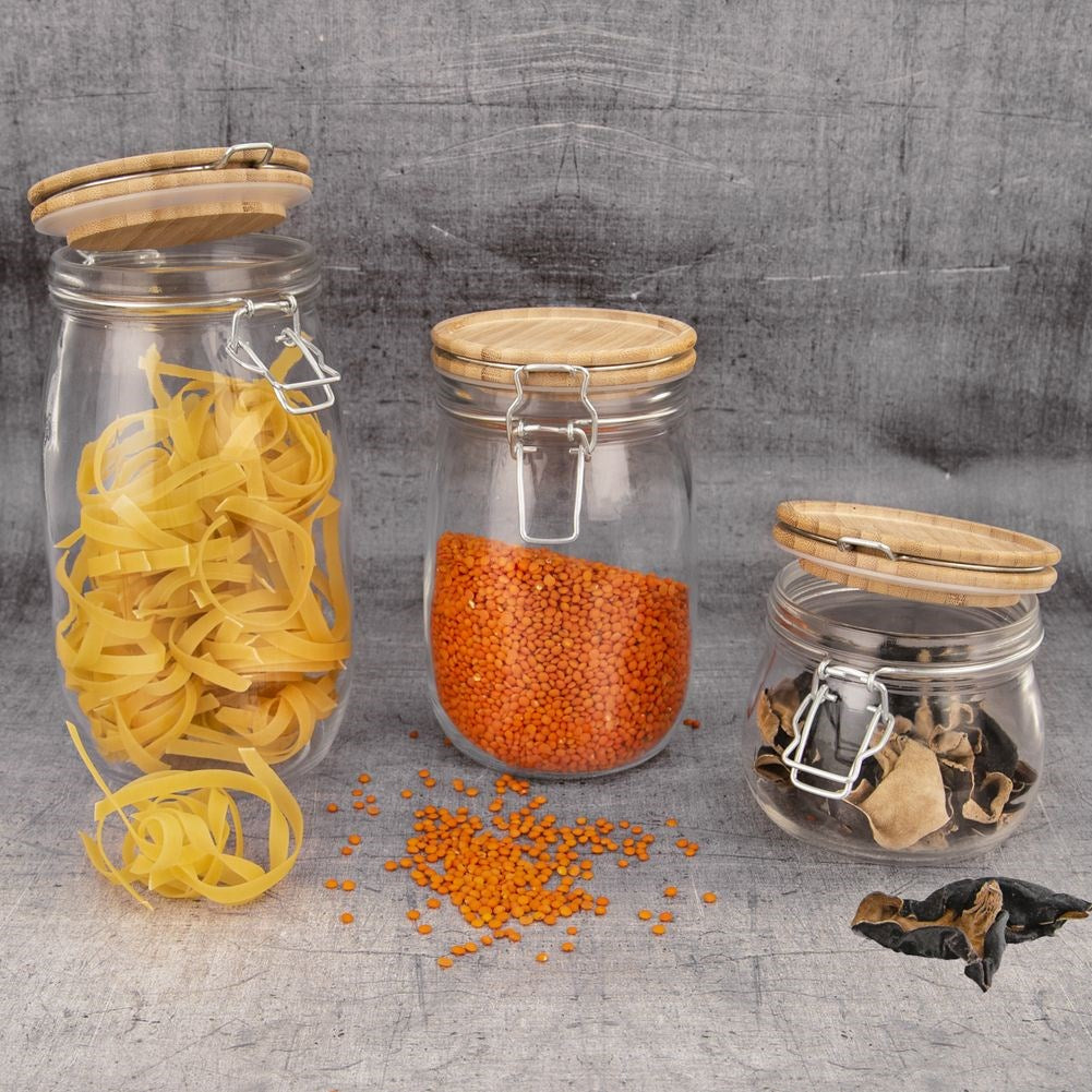 Patent glass jar with clip 2.3 l