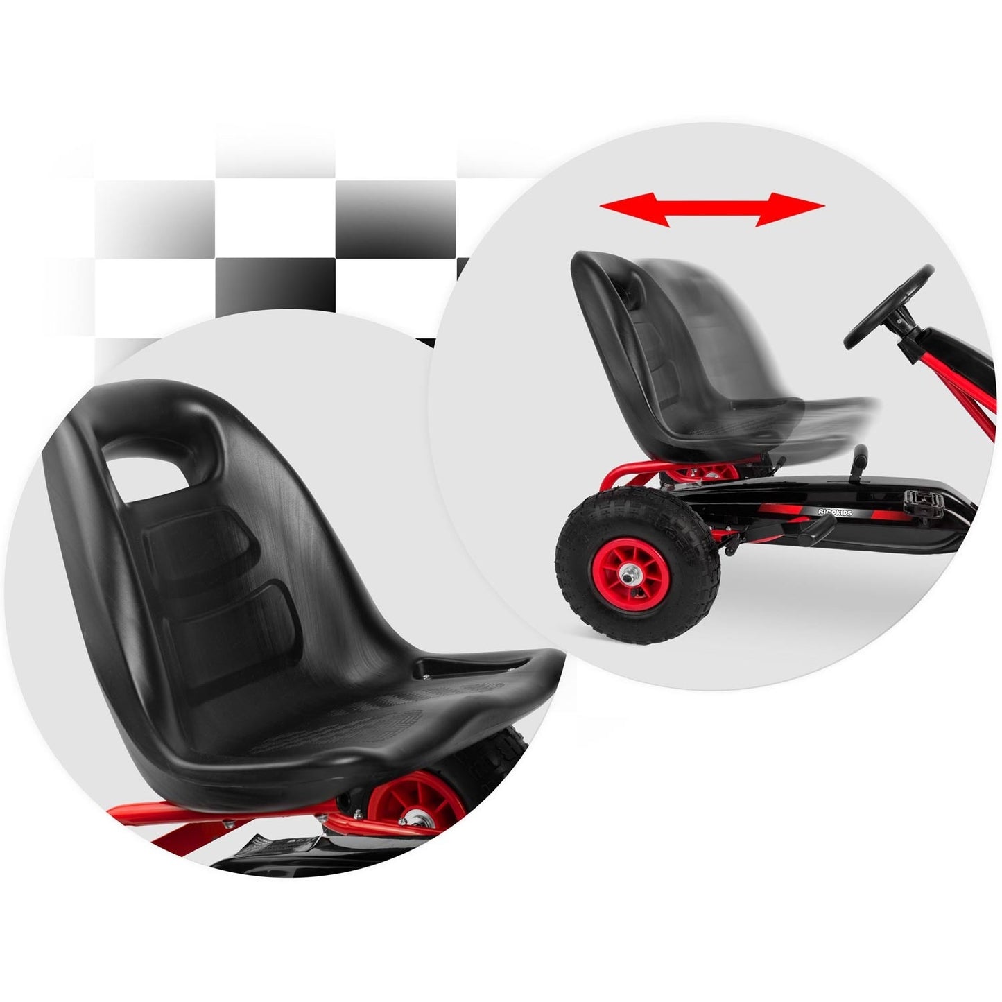 Pedal go-kart for children RK-590 red