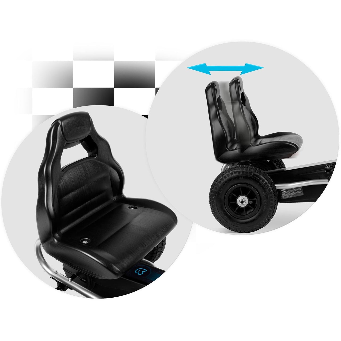 Pedal go-kart for children RK-591 black
