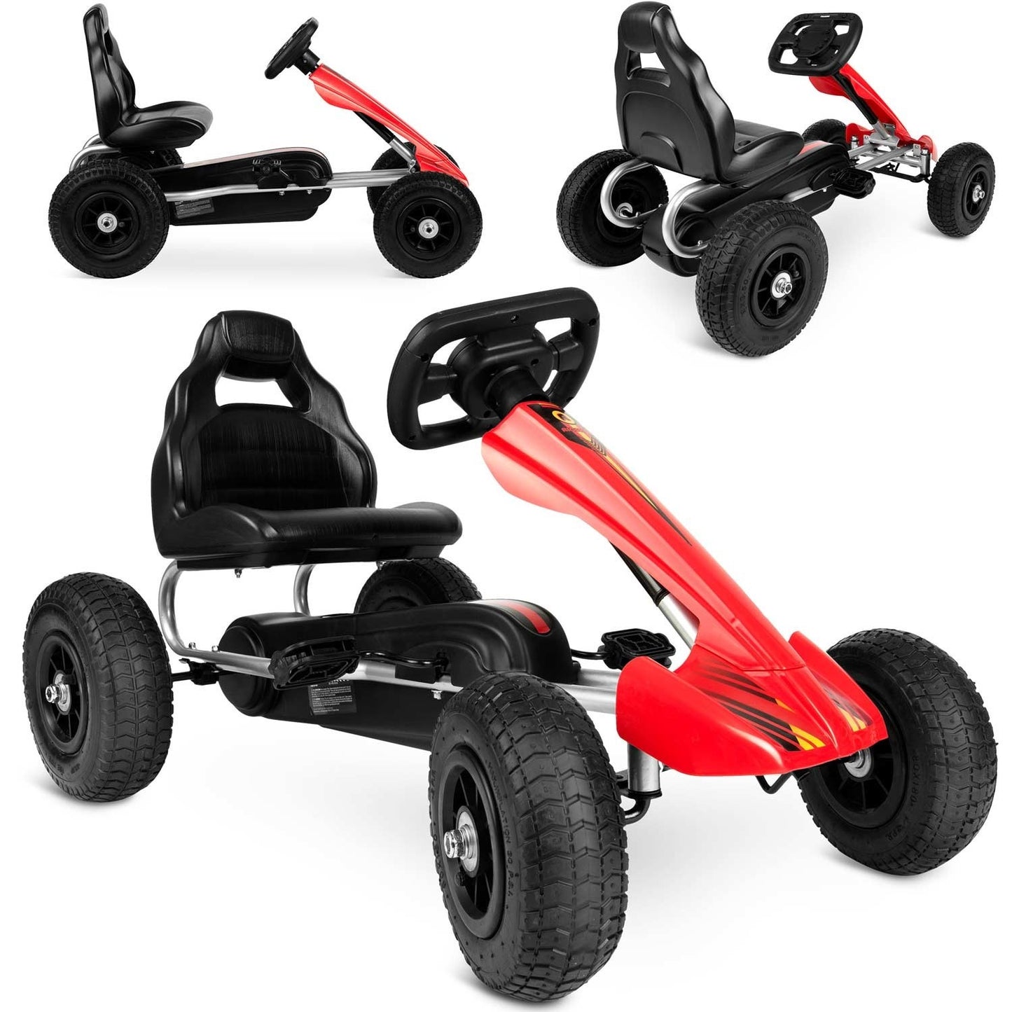 Pedal go-kart for children RK-591 red