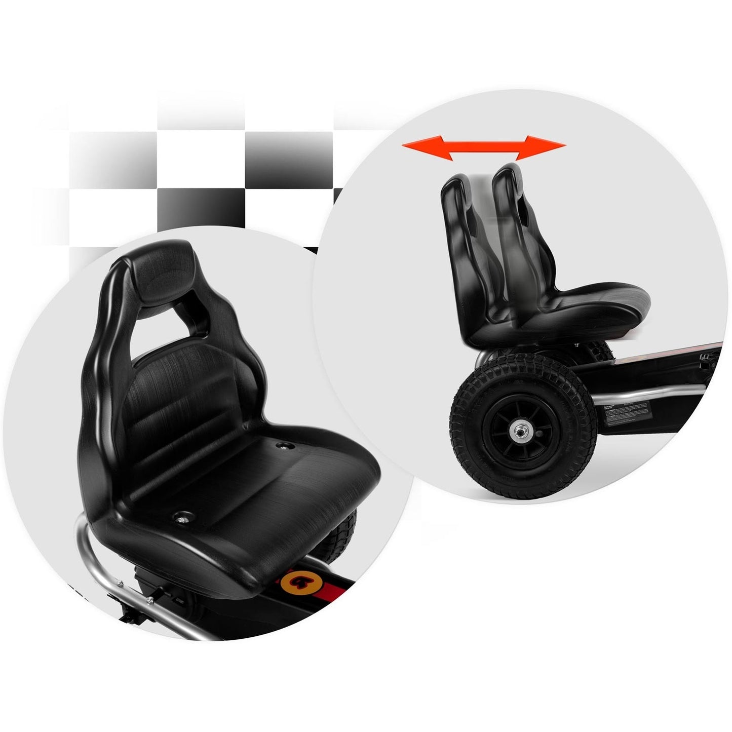 Pedal go-kart for children RK-591 red