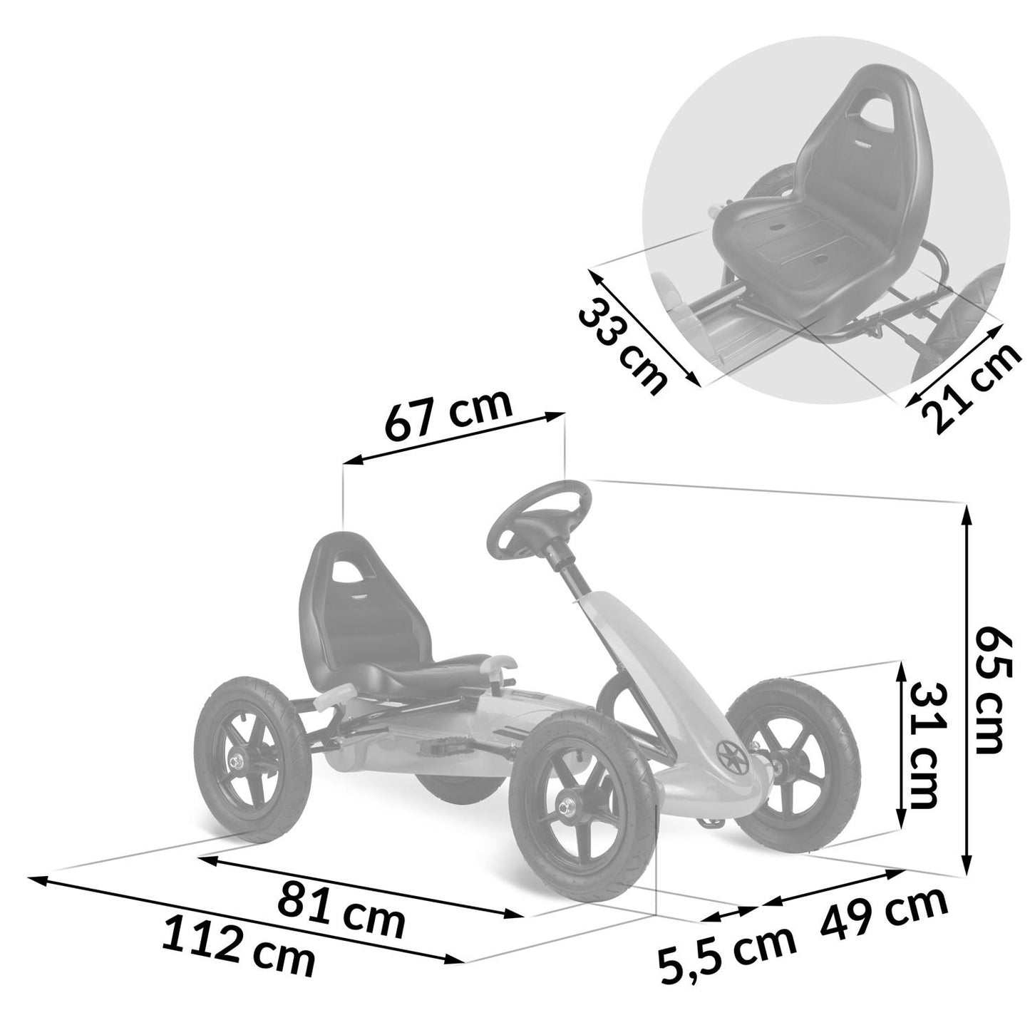 Pedal go-kart for children RK-592 green