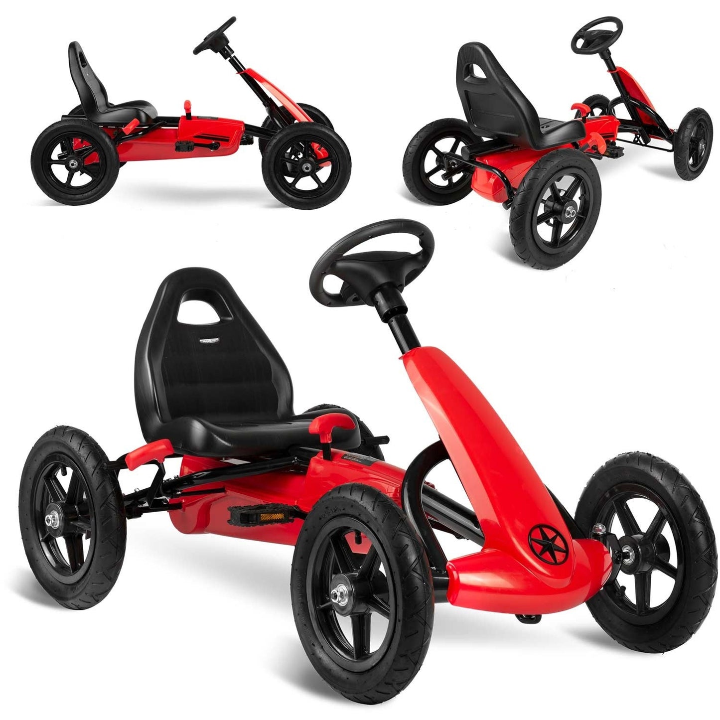 Pedal go-kart for children RK-592 red