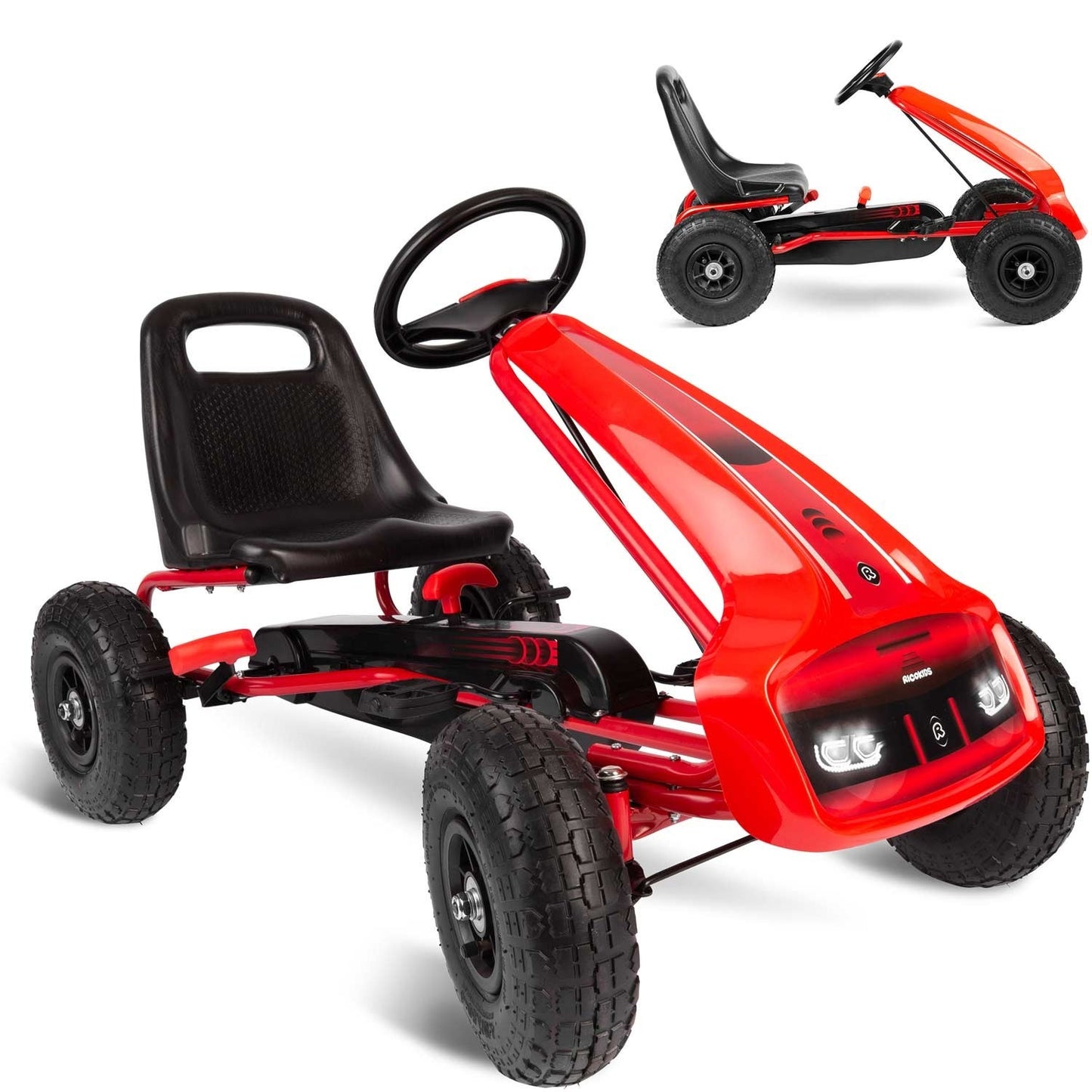 Pedal go-kart for children RK-593 red
