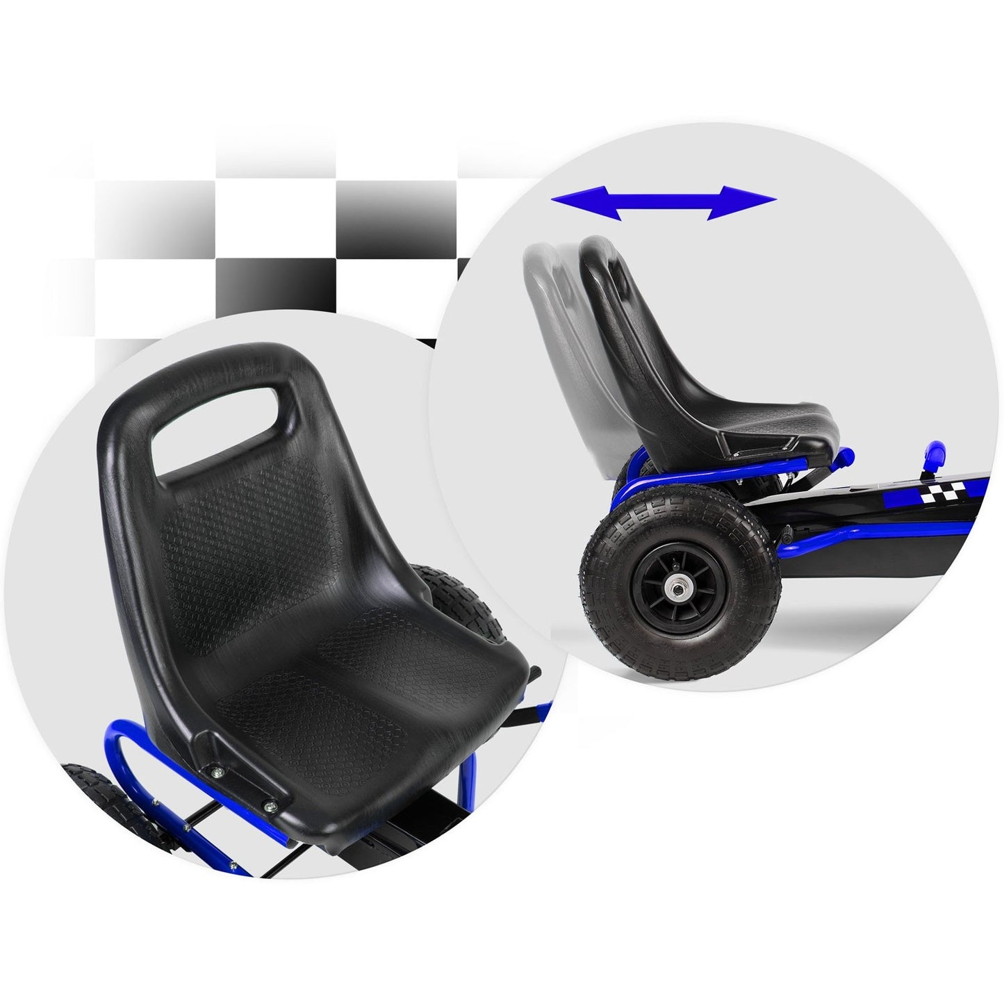 Pedal go-kart for children RK-594 blue