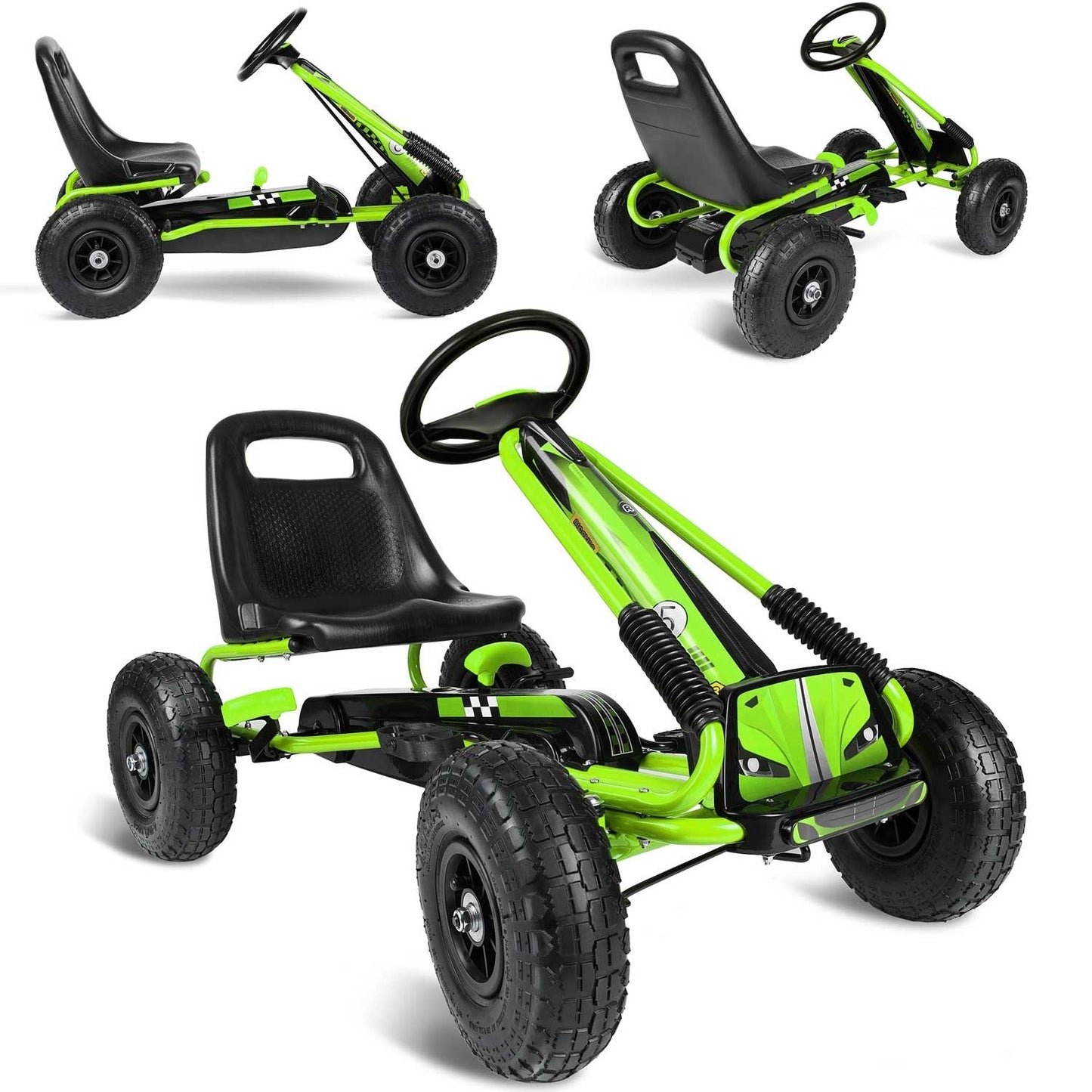 Pedal go-kart for children RK-594 green