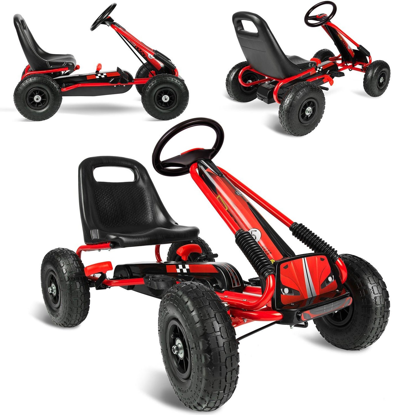 Pedal go-kart for children RK-594 red