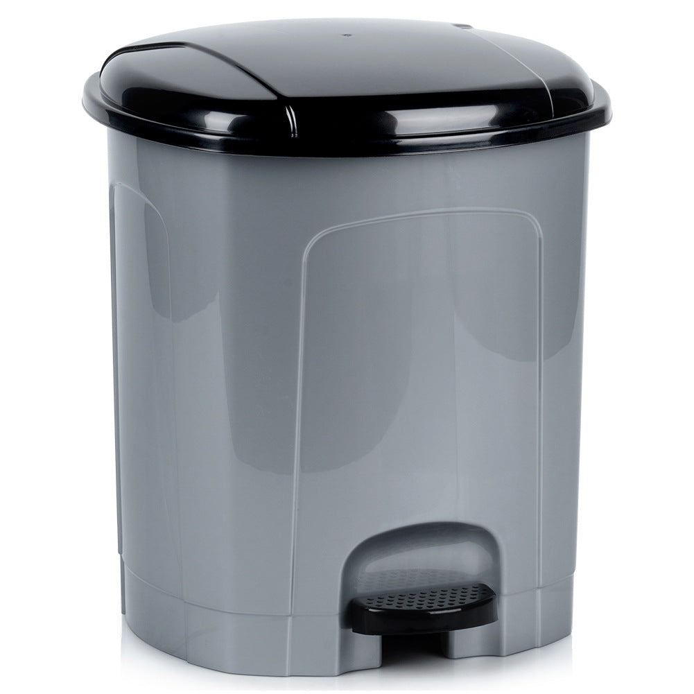 Pedal waste bin plastic gray 11.5 l
