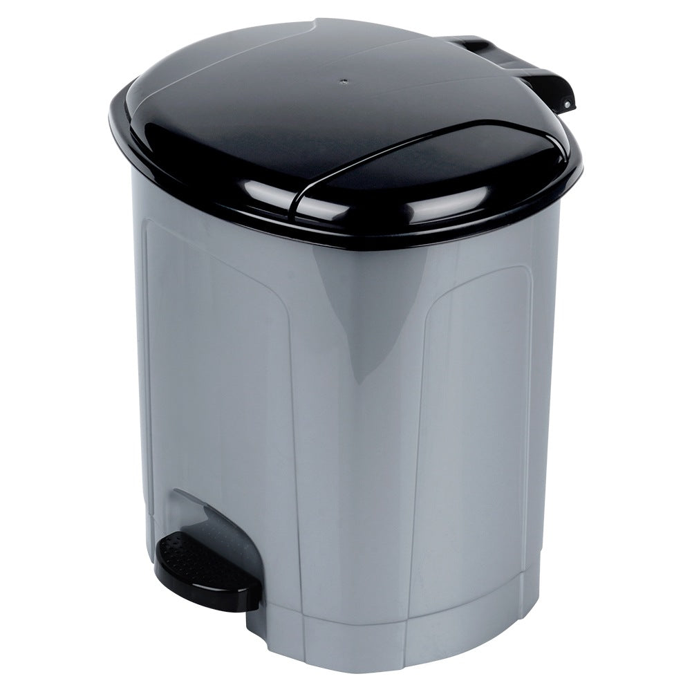 Pedal waste bin plastic gray 11.5 l