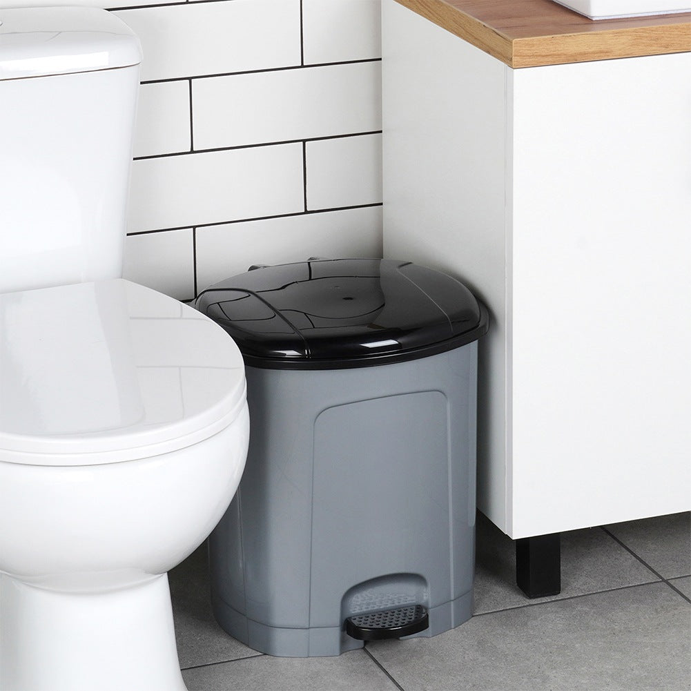 Pedal waste bin plastic gray 21 l