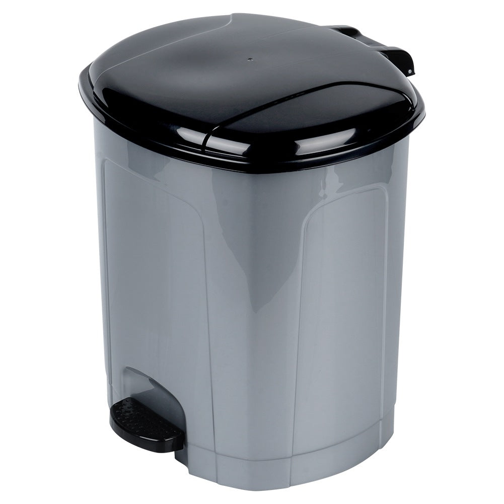 Pedal waste bin plastic gray 21 l