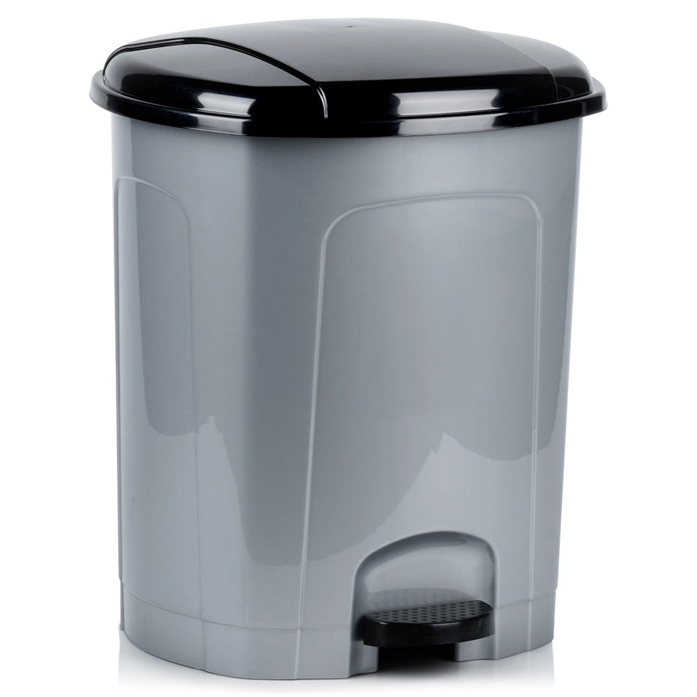 Pedal waste bin plastic gray 30 l