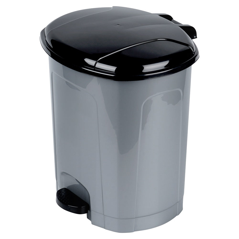 Pedal waste bin plastic gray 30 l