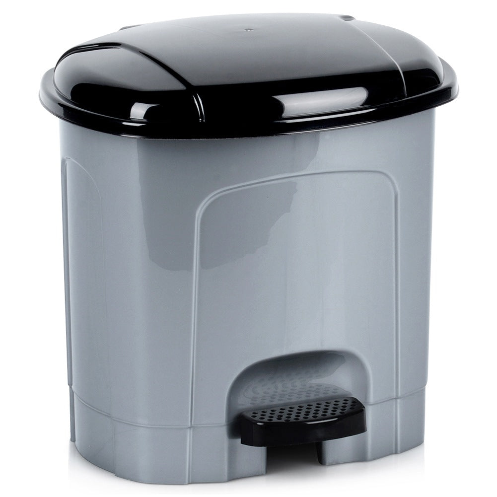 Pedal waste bin plastic gray 3 l