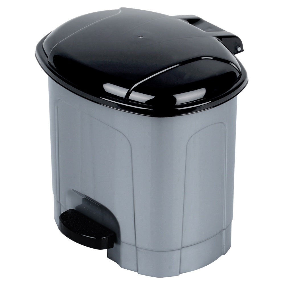 Pedal waste bin plastic gray 3 l