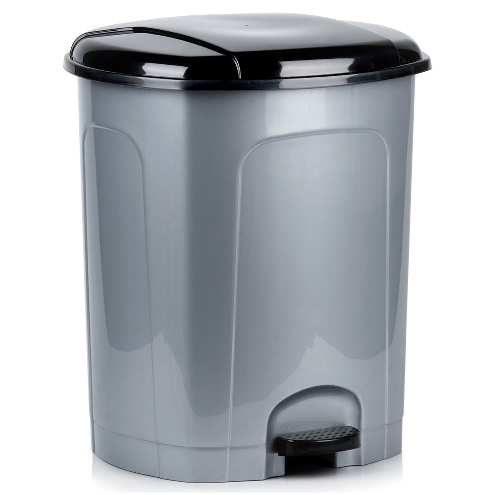 Pedal waste bin plastic gray 50 l