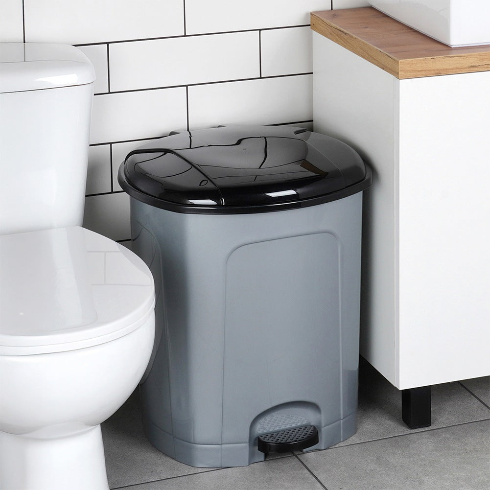 Pedal waste bin plastic gray 50 l