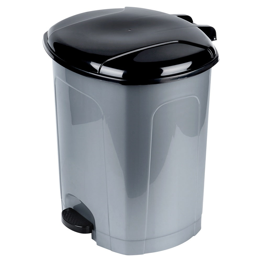 Pedal waste bin plastic gray 50 l
