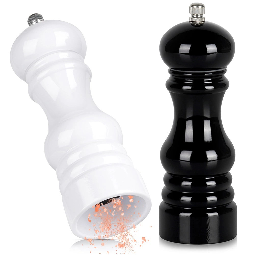 Pepper and Salt Grinder Set, 18 cm, Black & White