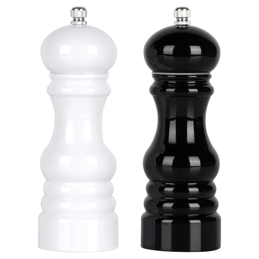 Pepper and Salt Grinder Set, 18 cm, Black & White