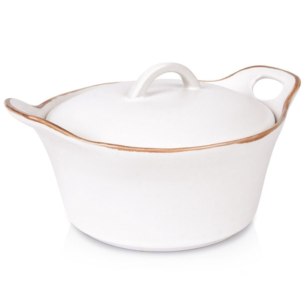 Perfect Ceramic Baking Pan with Handle and Lid for Cooking
