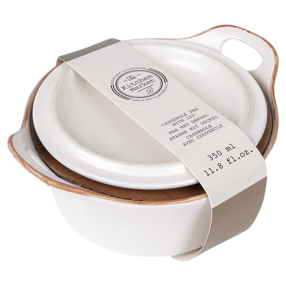 Perfect Ceramic Baking Pan with Handle and Lid for Cooking