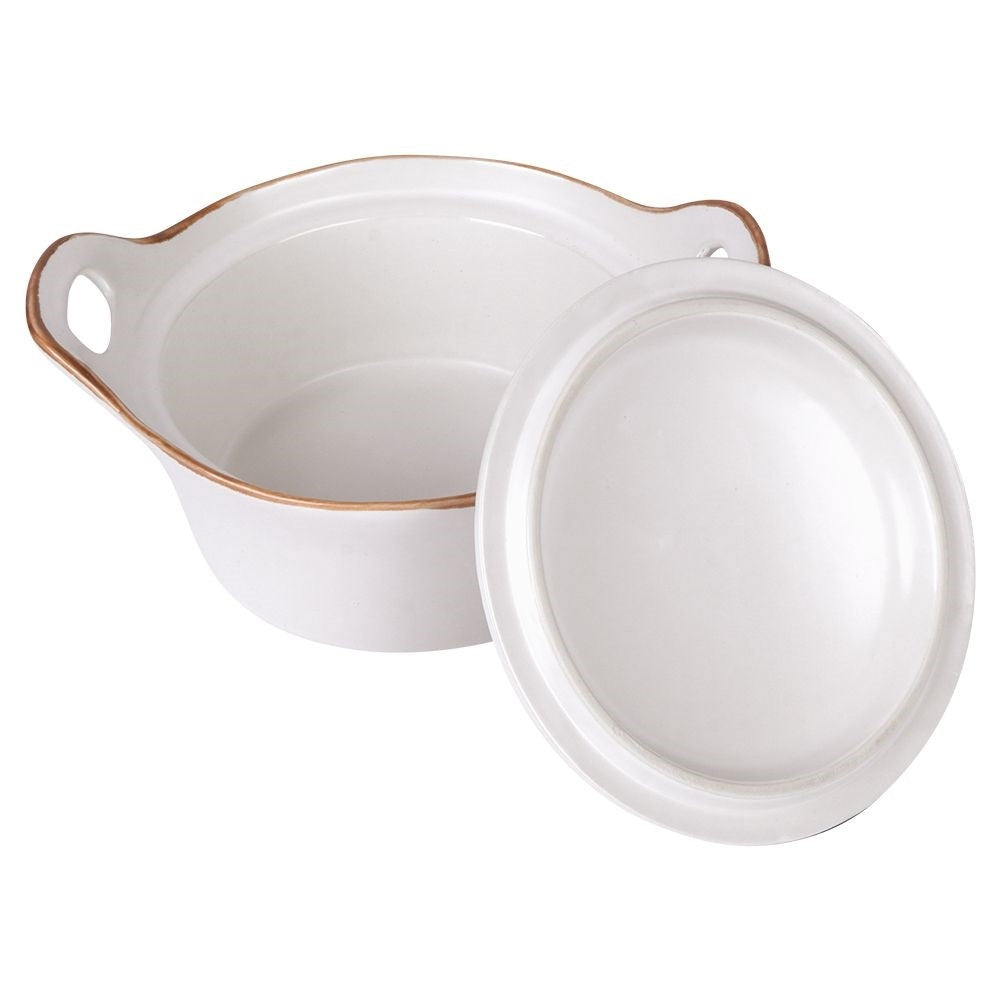 Perfect Ceramic Baking Pan with Handle and Lid for Cooking