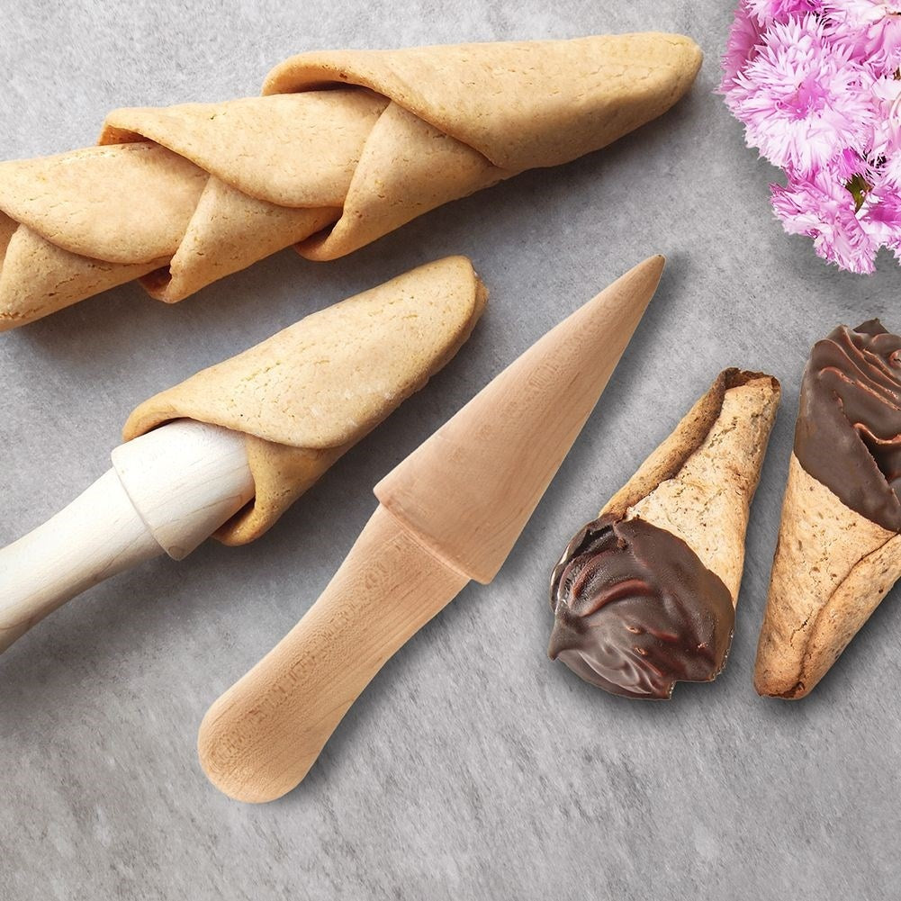 Perfect Crispy Ice Cream Cones with Beechwood Tools