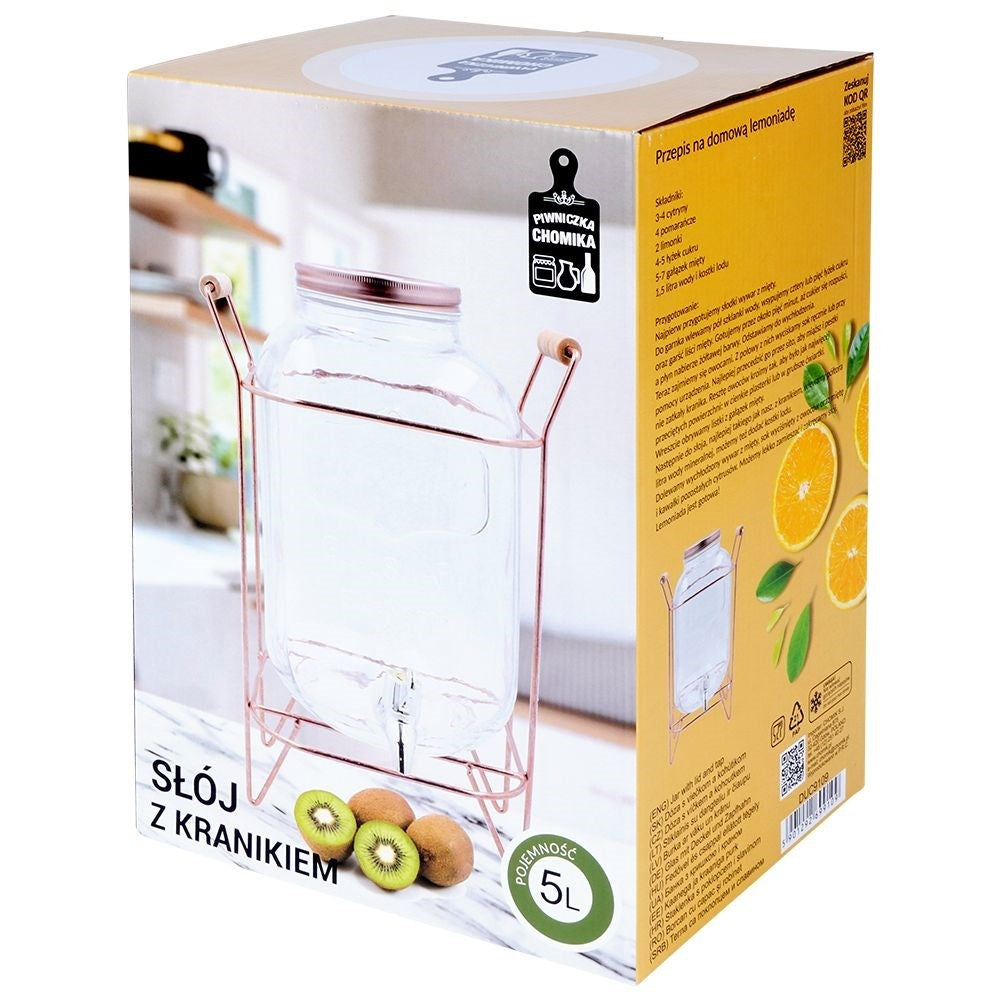 Perfect beverage dispenser with tap and stand
