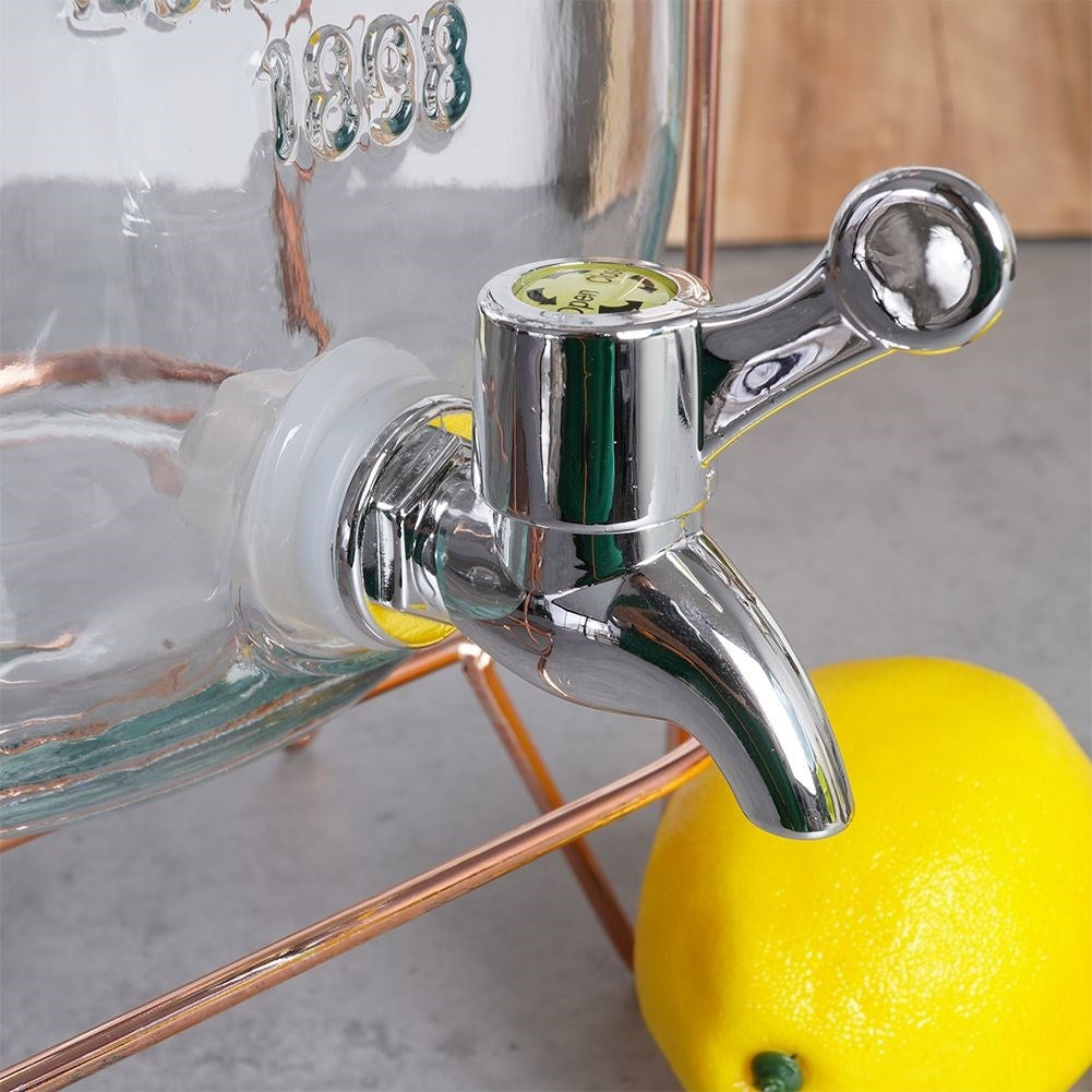 Perfect beverage dispenser with tap and stand