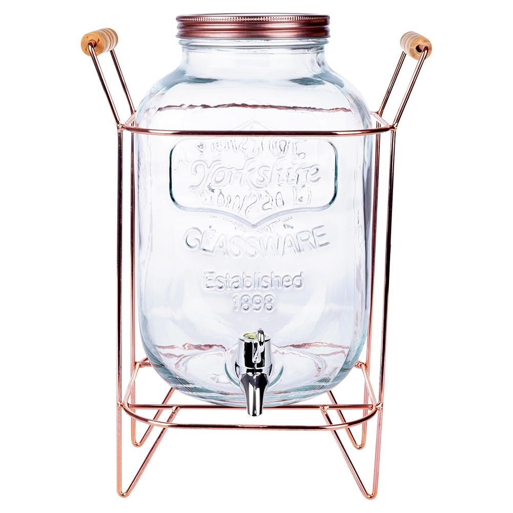 Perfect beverage dispenser with tap and stand