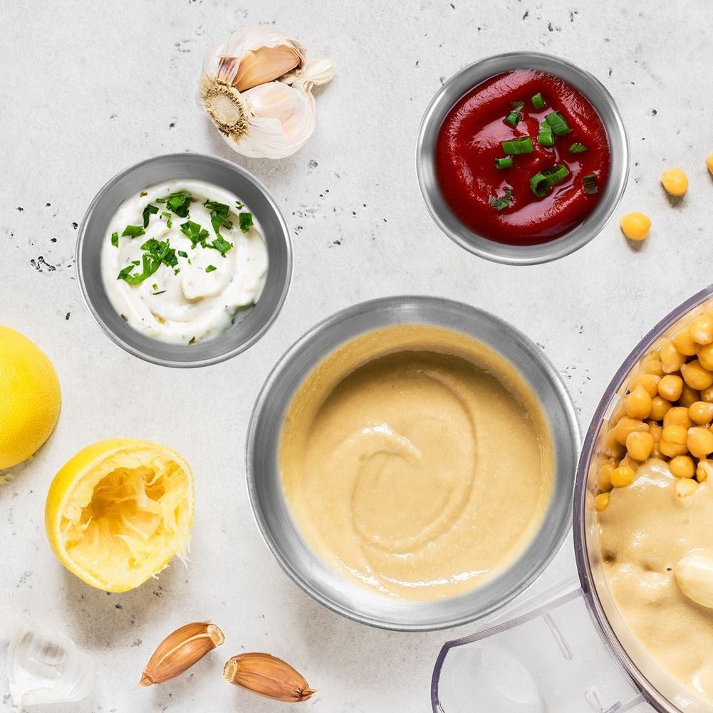 Perfect bowl for sauces and snacks in stainless steel