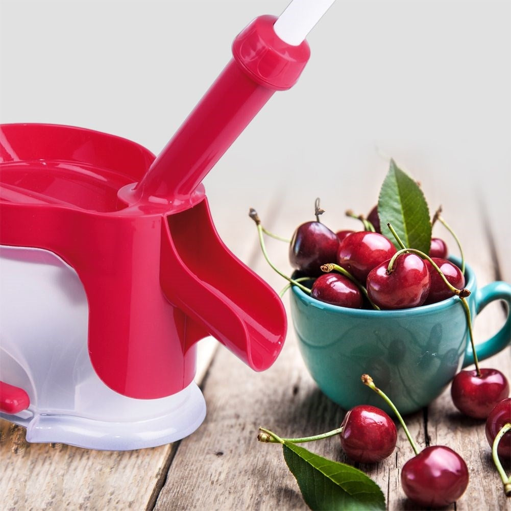Perfect cherry picker with suction cup for easy core removal