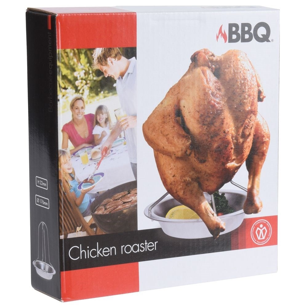 Perfect chicken rack in stainless steel for low-fat cooking