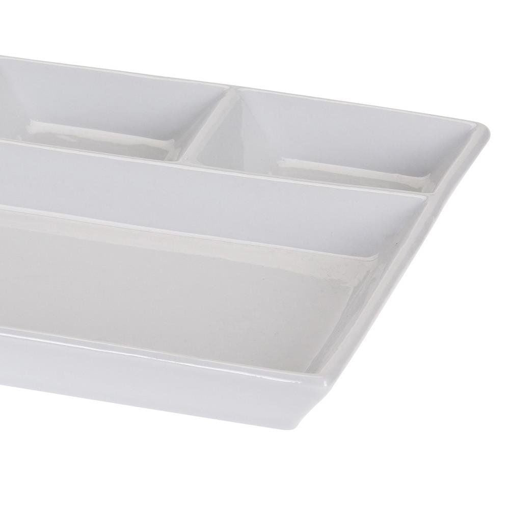Perfect four-piece plate for barbecue parties and sauces