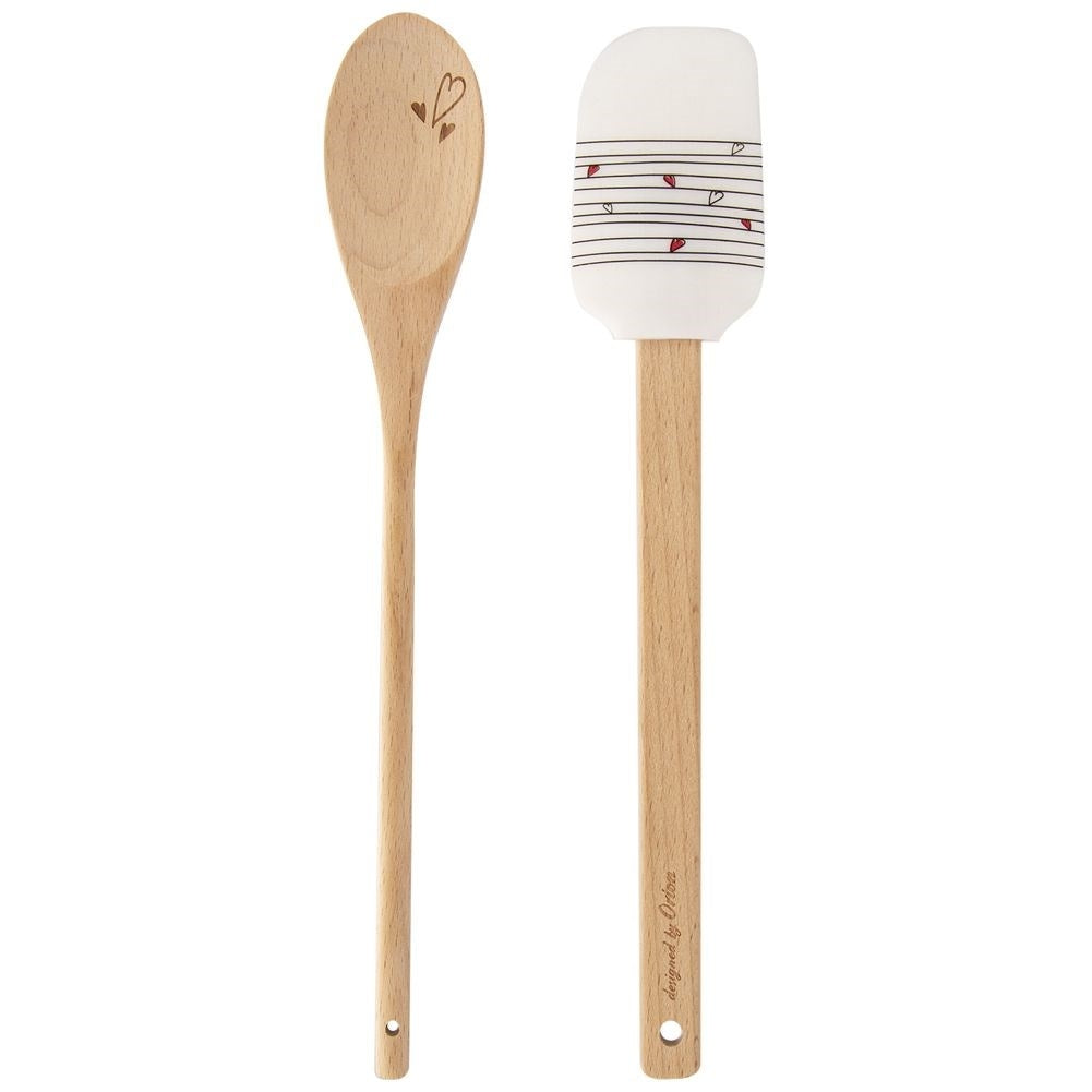 Perfect gift: Wooden spoon & Silicone lick pot for the kitchen